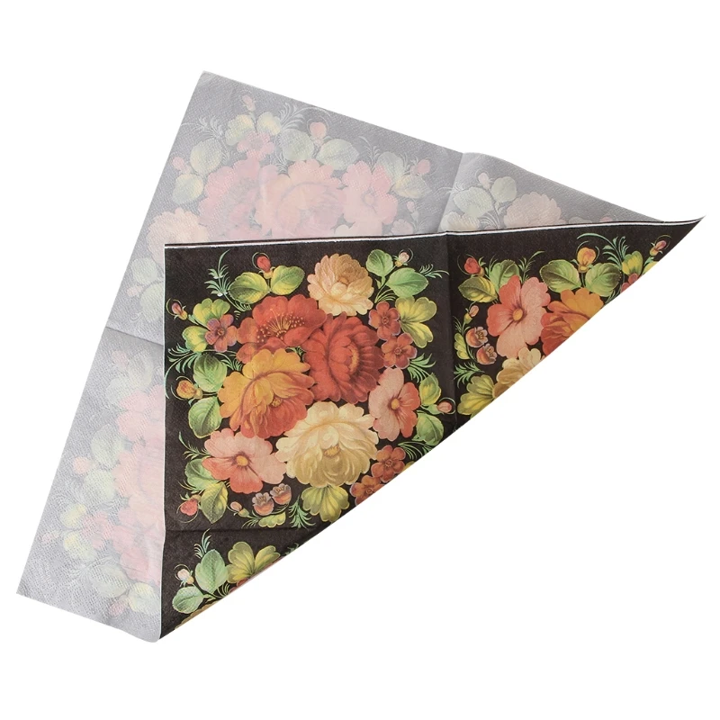 Novo de Alta Qualidade do Vintage Guardanapos de Papel Guardanapos de Tecido Preto Flor Cafe Festa & 10 Cheap Papel higiênico