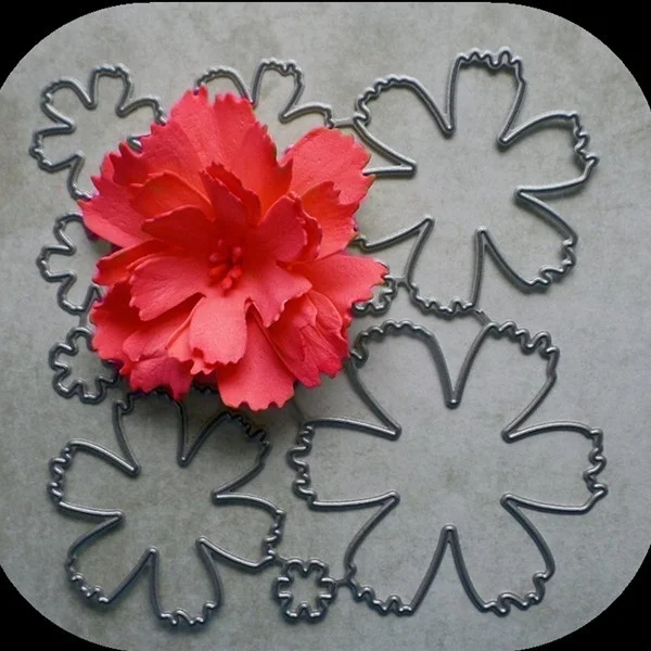 

10Pcs/Set Big Size 3D Flower Metal Cutting Dies Tencils For DIY Scrapbooking Photo Album 3D Stamps Decorative Embossing New