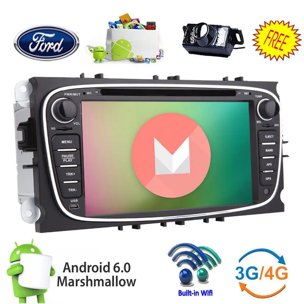 Flash Deal Android 6.0 Car DVD Player GPS Navi Radio for Ford Mondeo Focus S-Max 2007-2011  GPS head unit tape recorder stereo radio 3