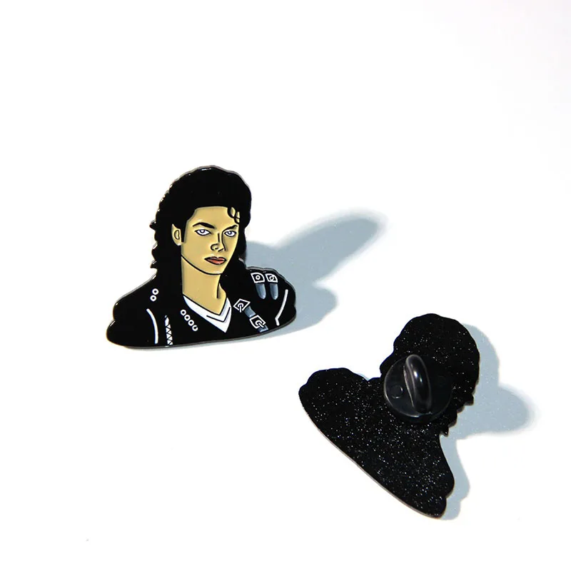 Мода Майкл Джексон металлическая брошь эмаль фигура булавки для женщин мужчин нагрудные булавки рюкзак сумки значок броши подарки ювелирные изделия