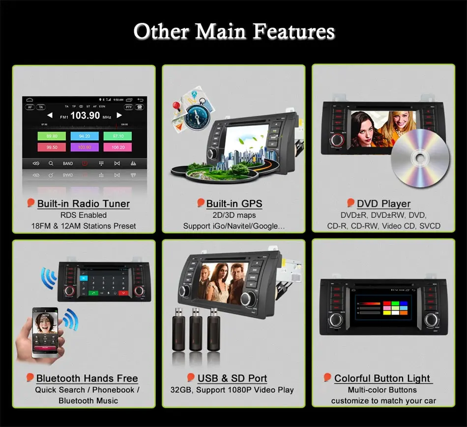 Best 4G SIM LTE Android 6.0 Octa 8 Core 1024*600 Car DVD GPS Radio stereo For BMW E53 android E39 X5 wifi GPS USB 2GB RAM 32GB ROM 11 Best 4G SIM LTE Android 6.0 Octa 8 Core 1024*600 Car DVD GPS Radio stereo For BMW E53 android E39 X5 wifi GPS USB 2GB RAM 32GB ROM 11