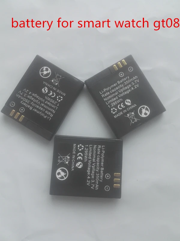 

2016 Hot 2pcs Battery For Smart Watch gt08 Smart Watch Battery Replacement Battery For Smart Watch gt08
