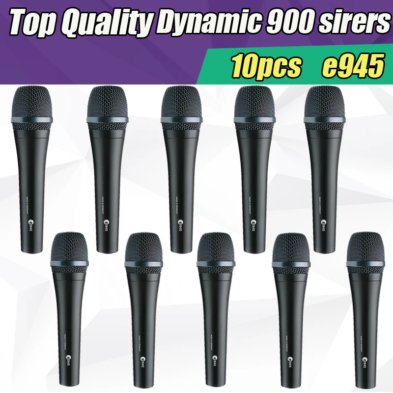 

Free Shipping 10pcs/lots Top Quality E945 Dynamic Super Cardioid Karaoke Vocal Wired Microphone microfone e 945 Lead Vocal Stage