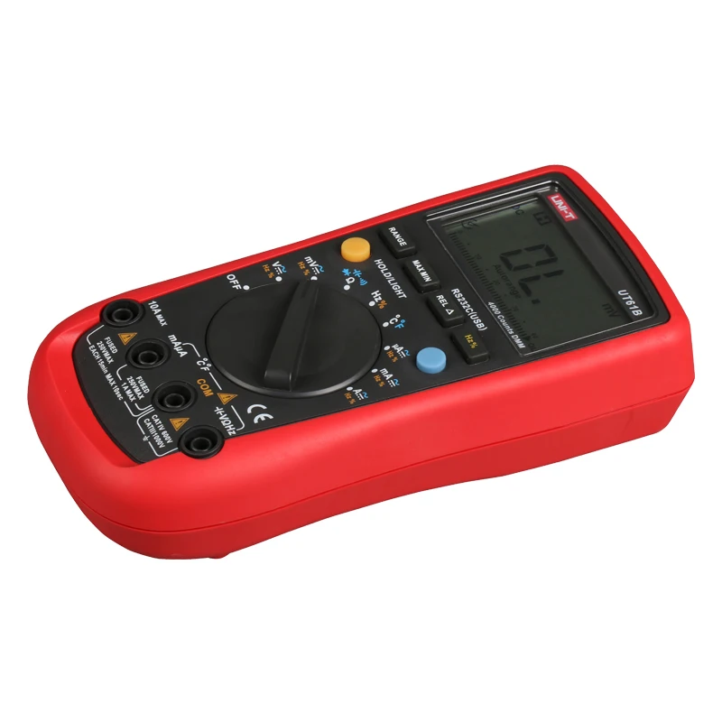 UNI T UT 61B UT61B Современные Цифровые мультиметры 4000 отсчетов DMM AC DC V/A/HZ Meter с
