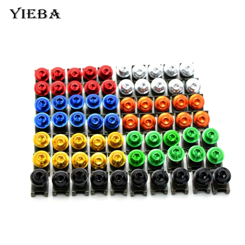10 pcs CNC Motorcycle Aluminum 6mm Fairing Bolts Spire Speed Fastener Clips Screw Spring Nuts For  RC 390 125 125 SX 125 EXC