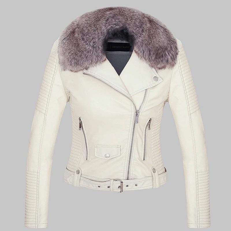 winter white leather jacket