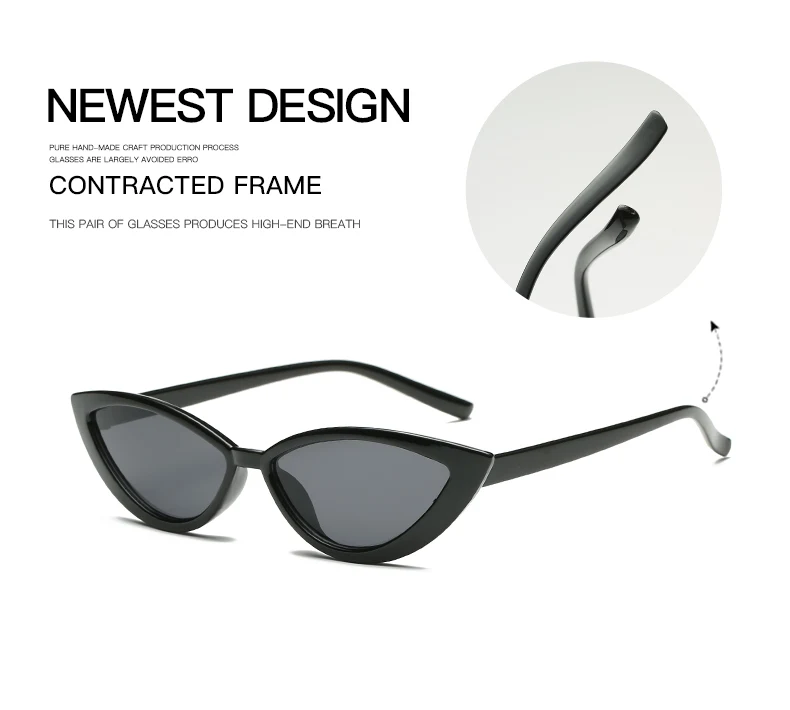 Модные маленькие женские солнцезащитные очки с кошачьими глазами, сексуальные дизайнерские трендовые товары, очки для взрослых