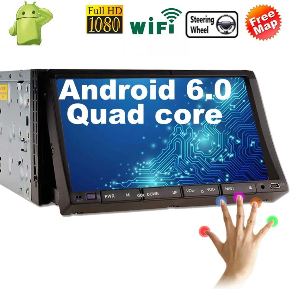 7 &quotдюймовый Android 6 0 Автомобильный Радио 2 Din стерео в тире сенсорный экран