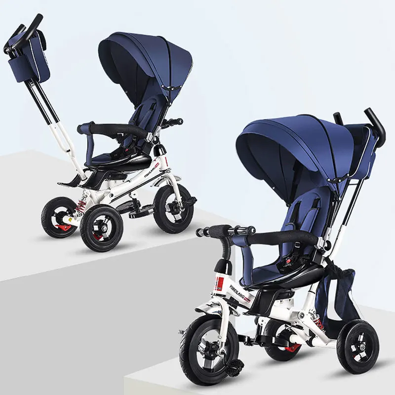 

Baby Child Tricycle Stroller Folding Travel Portable Baby Stroller 3 In 1 Convertible Handle Three Wheels Pushchair Baby Trolley