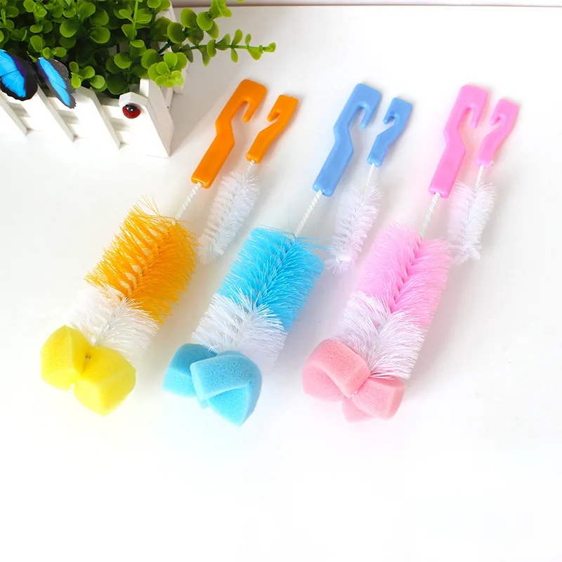 The Baby Bottle Brush Wash Bottle Bottle Nipple Brush Tool Sponge Cleaning Kit Baby Products