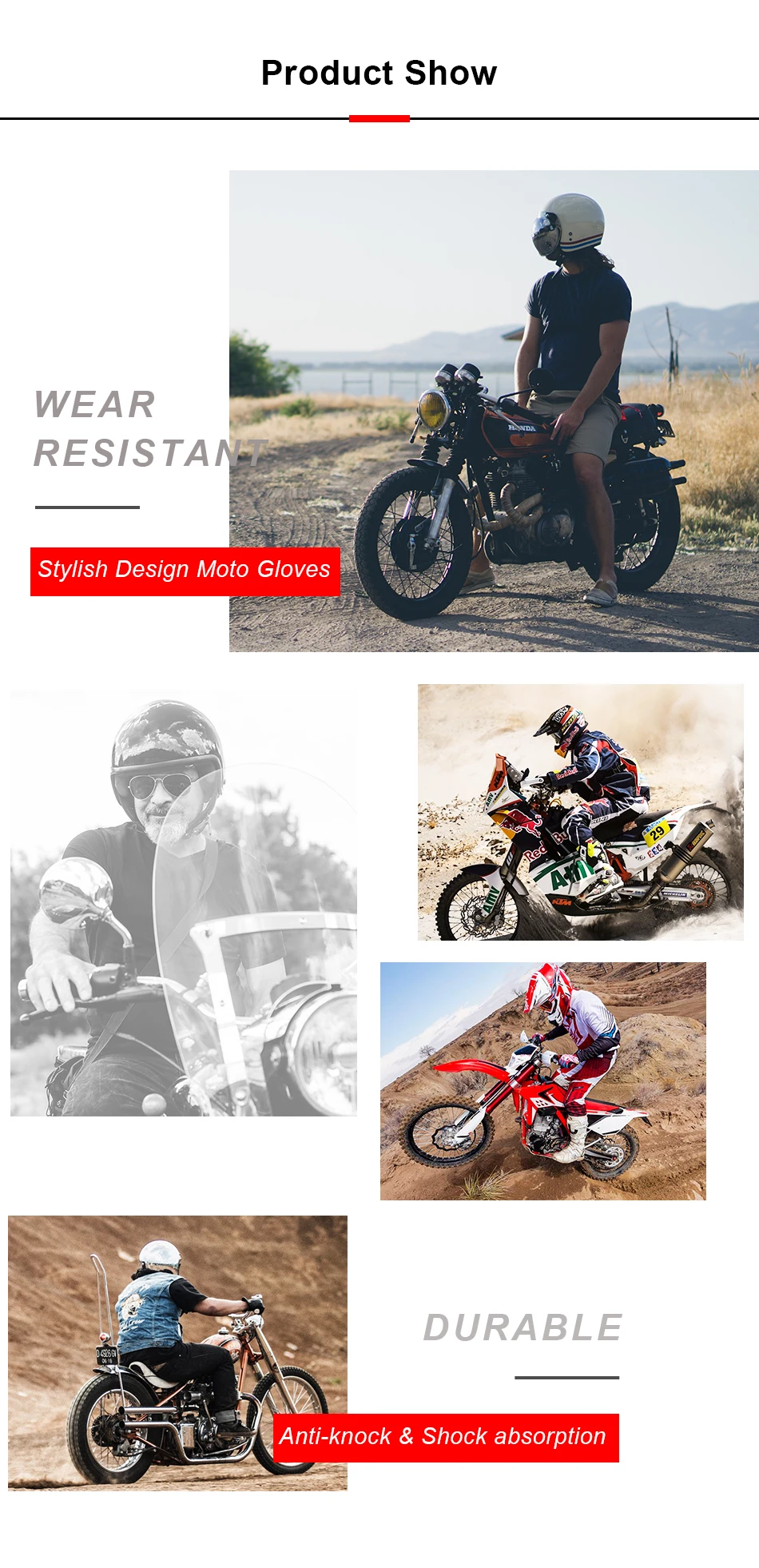 OZERO, Новое поступление, мотоциклетные перчатки, Натуральная Воловья кожа, для мотокросса, мотоцикла, байкера, для гонок, для верховой езды, ручные перчатки, мужские, 9021