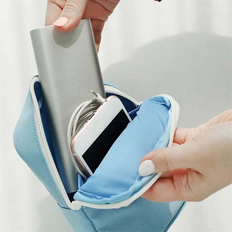 BalleenShiny السفر الرقمية حقيبة التخزين متعددة الوظائف كابلات البيانات محركات أقراص فلاش المنظمون النايلون شبكة أكسفورد جراب من القماش