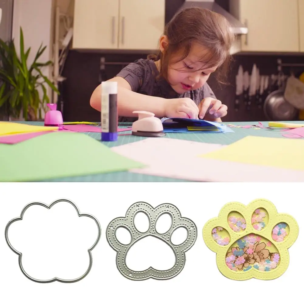 

New Dog Cat Footprint Cutting Dies Metal Embossing Stencil For DIY Embossing Photo Album Decorative Paper Cards