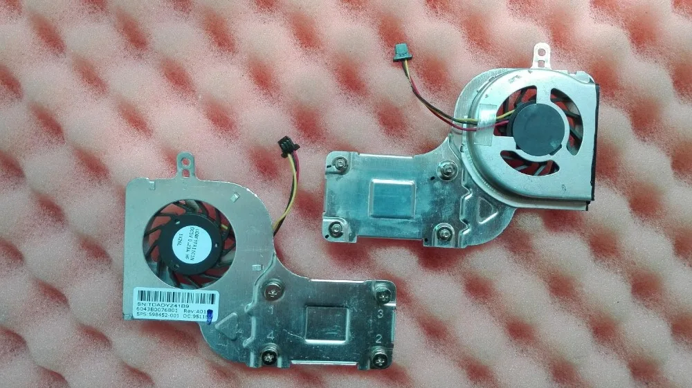 Новый Кулер для ноутбука HP Mini 5102 5103 Охлаждающий радиатор с вентилятором 598452 001