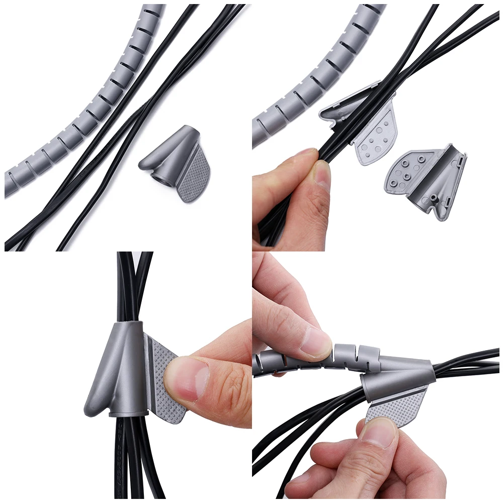 New Cable Holder Length Flexible Spiral Tube Organizer Wire Management Cord Protector Cable Winder Wrap Clip Wire Storage Tool