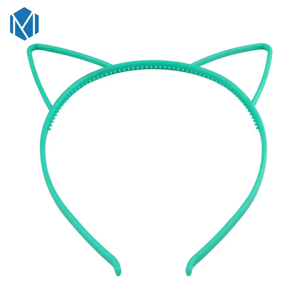 cat ear D M MISM 1 шт., ободки с кошачьими ушками для девочек, корона, тиара, принцесса, с пластиковым животным, лента для волос, Бабочка, бант, аксессуары, головные уборы для девочек - Цвет: cat ear D
