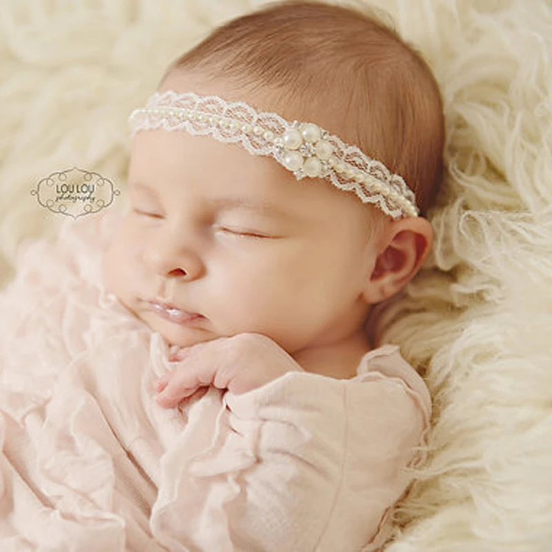 Bambini Heirloom Battesimo Della Fascia per la Ragazza Accessori Per  Capelli Appena Nati Perla Della Fascia 1 pz|christening headband|headbands  for girlsfor girls - AliExpress