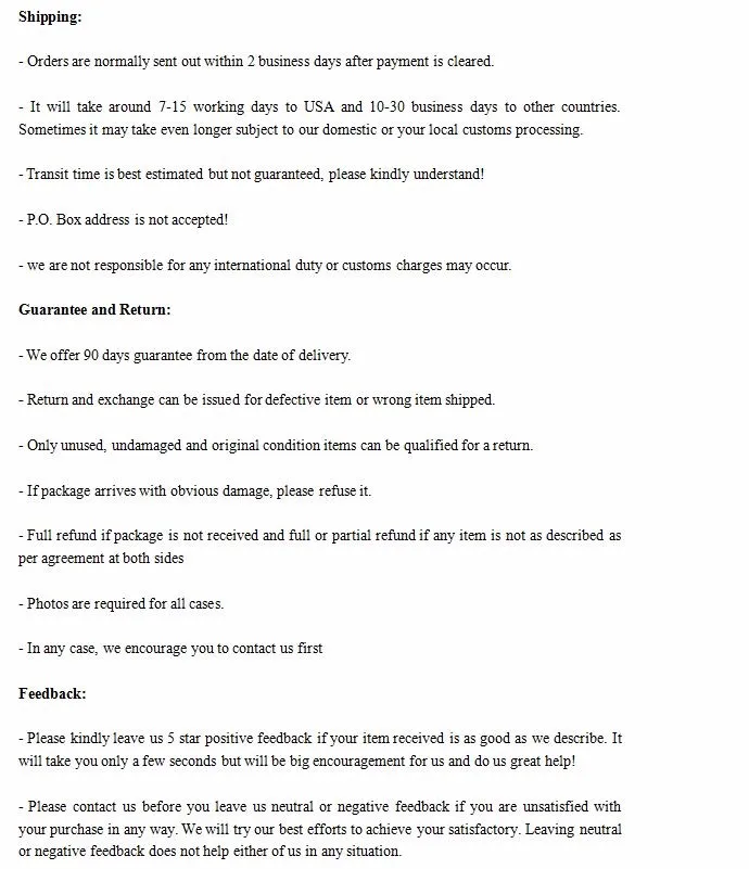 aliexpress terms general