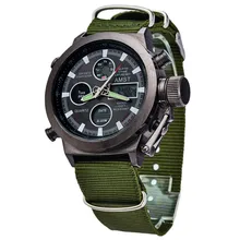 Los Hombres calientes Relojes de Marca de Lujo de Los Hombres de Cuarzo Horas Analógico Digital LED Reloj de Los Deportes de Los Hombres Del Ejército Militar Reloj de Pulsera Relogio Masculino