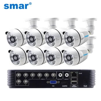 

Smar 8CH 1080P HDMI Output DVR AHD CCTV System 8PCS 1.0MP/2.0MP Outdoor Camera P2P Video Home Security Surveillance Kit Metal