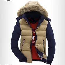 Быстрая, новое поступление, мужская куртка, теплое хлопковое пальто, мужские повседневные куртки с капюшоном, красивая верхняя одежда, утепленная парка с настоящим мехом