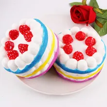 Сжимаемые игрушки мягкое мультяшное очаровательное Клубничное пирожное мягкий ленивый медленно поднимающийся фрукт ароматизированные подарки для декомпрессии детские игрушки L0705