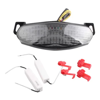 

Motorcycle Rear Tail Light Brake Turn Signal Integrated LED Lights For Kawasaki Ninja 650R ER-6 ER6 2009 2010 Clear