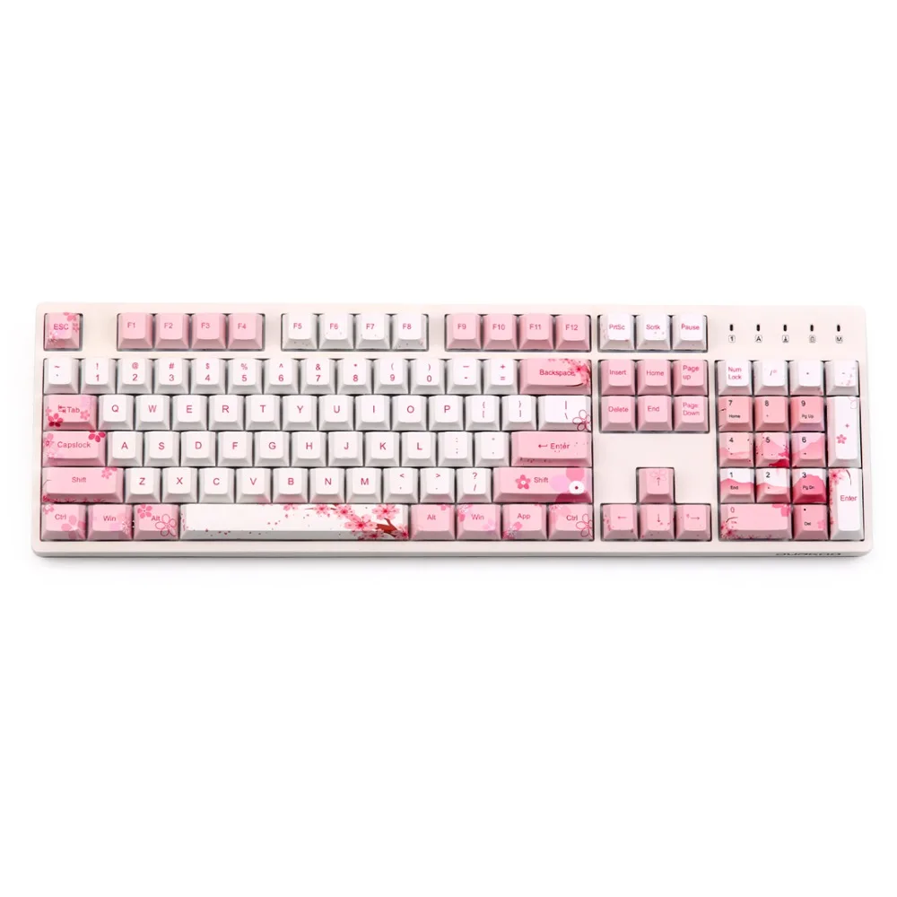 Kbdfans Новое поступление пять поверхностных сублимационных Сакура keycaps 126 клавиш
