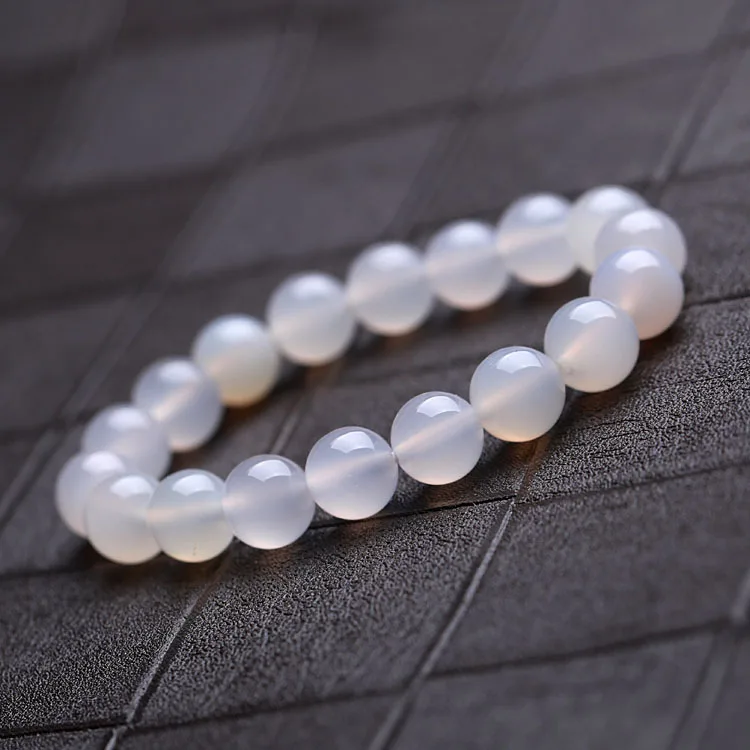 

Natural White Agates Stone Beads Bracelet For Bracelet Crystal Jewelry woman gift