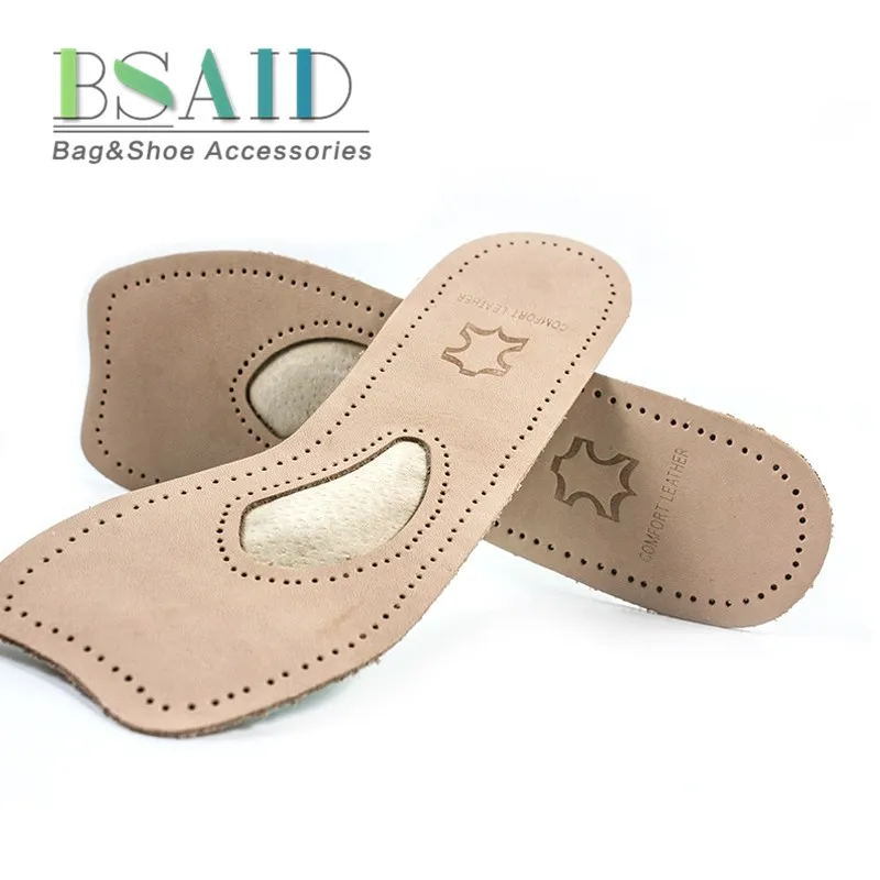1 Pair Women Shoe Insoles, High Heels Breathable Leather Feet Pads,Arch