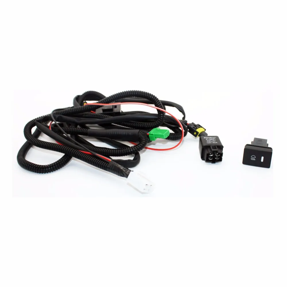 Set Wiring Harness Sockets Wire Switch for H11 Fog Light font b Lamp b font for