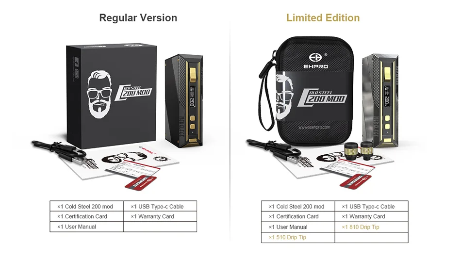 Ehpro Cold Steel 200 TC Box MOD