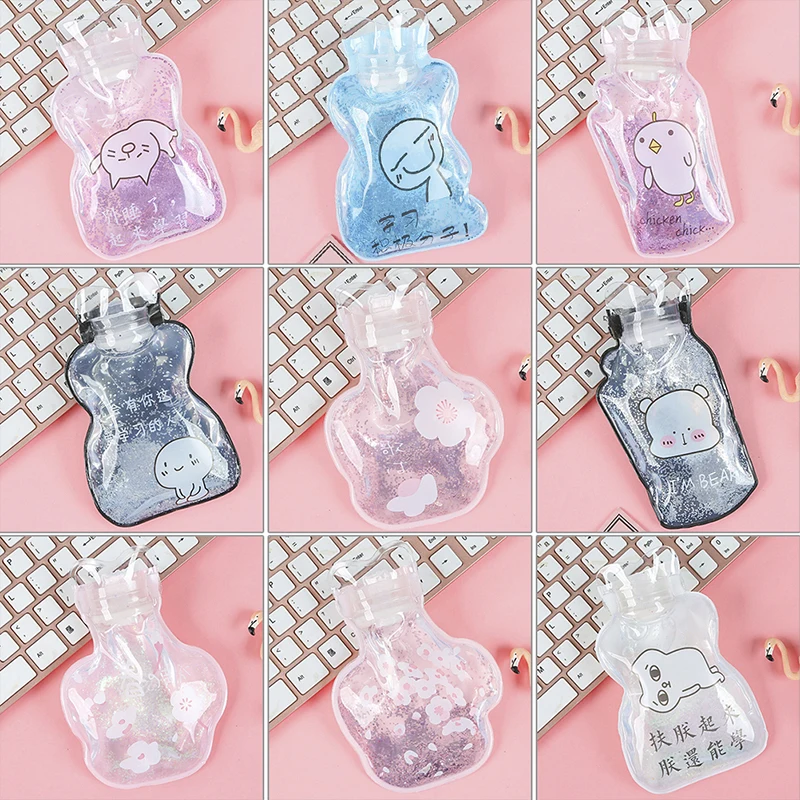 

1 PC Portable Cartoon Mini Hot Water Bottles Hand Warmer Girls Pocket Hand Feet Hot Water Bags Random