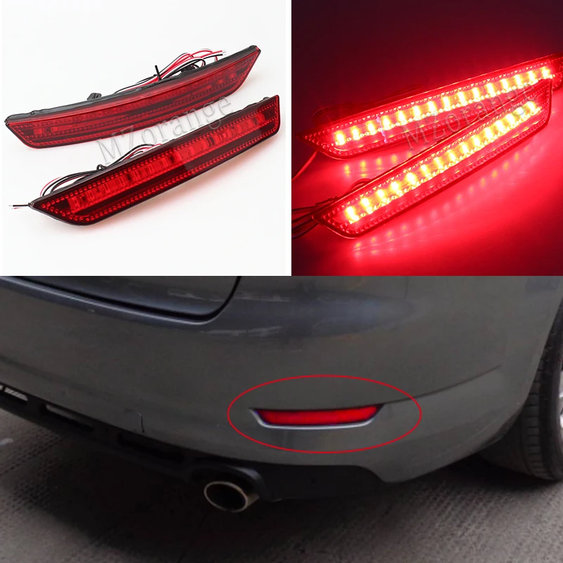 Car Styling Rear Bumper LED Brake Lights Warning Lights case For Ford