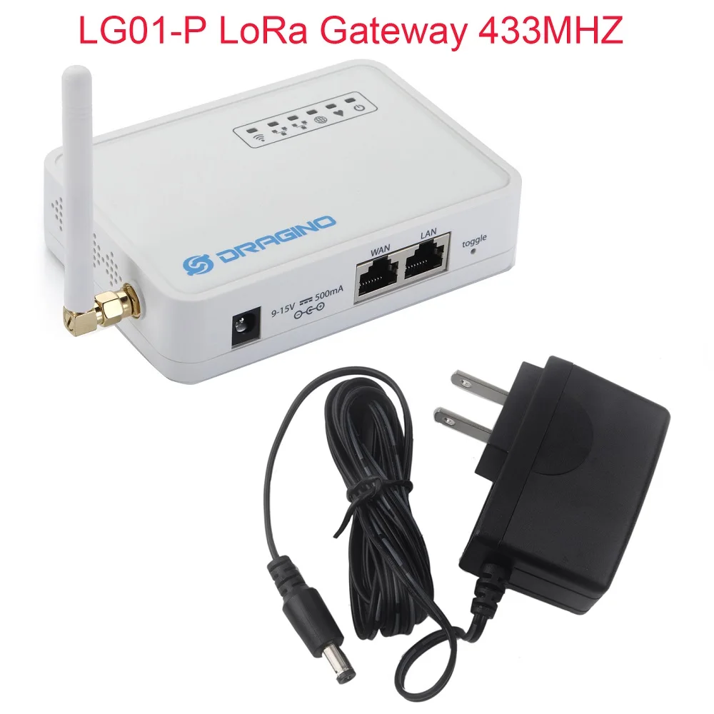 Для Dragino LG01-P Wifi LoRa Gateway 433 mhz/868 mhz/915 Mhz дальний беспроводной, открытый источник OpenWrt LoRa IoT+ источник питания - Цвет: 433mhz