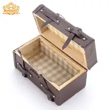 Кукольный домик Миниатюрный 1:12 игрушка винтажный коричневый кожаный чемодан для багажа