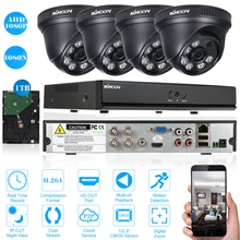 Kkmoon 4ch CCTV Системы 4 шт. 1080 P обнаружения движения Ночное Видение безопасности Камера 4ch 1080n DVR Товары теле- и видеонаблюдения Системы комплект 1 ТБ