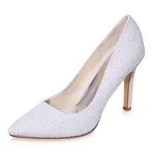 Weiß 3D glitter spitz pumpen partei schuhe nubukleder fühlen spezielle gelegenheit büro dame heels gummisohle schuhe
