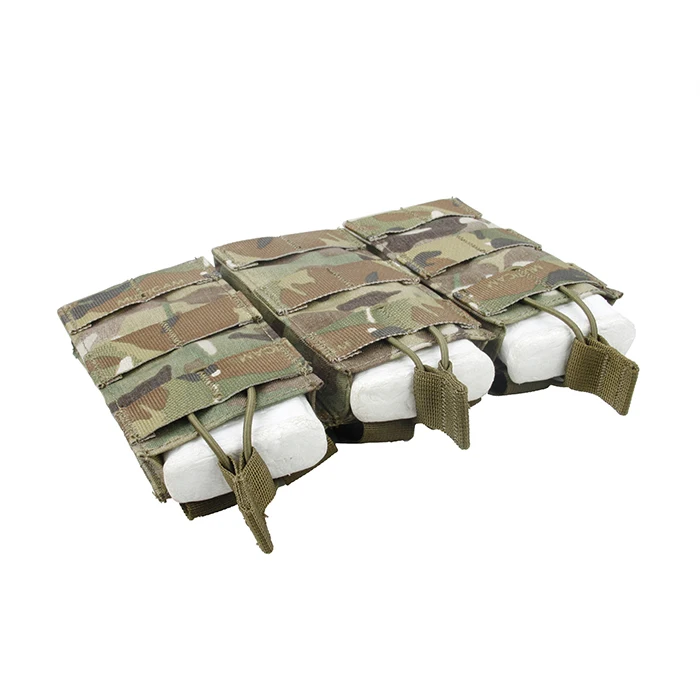 TMC Cordura Мультикам тройной MOLLE открытый Топ 5,56 подсумок мультикам черный AOR1(SKU051131 - Цвет: Multicam