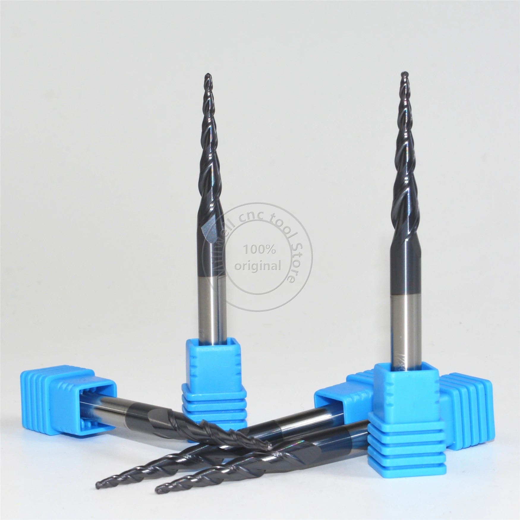 shipping-5PCS R0.75* D6* 30,5* 75L* 2F HRC55 Вольфрам прочные, покрытые карбоном конические сферическим концом штырь и конус концевые фрезы