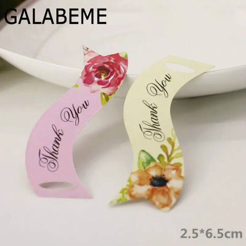 

Galabeme 100PC Thank you Letter Kraft Paper Price Hang Tag Handmade Gift Bookmarks Black Paper Hang Label Christmas Tag