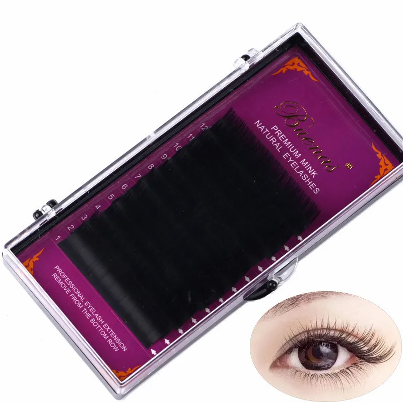 

Women Professional Makeup 8mm-14mm Thick Grafting Fake False Eyelashes Planting Natural Eye Lashes Long Extension with Box
