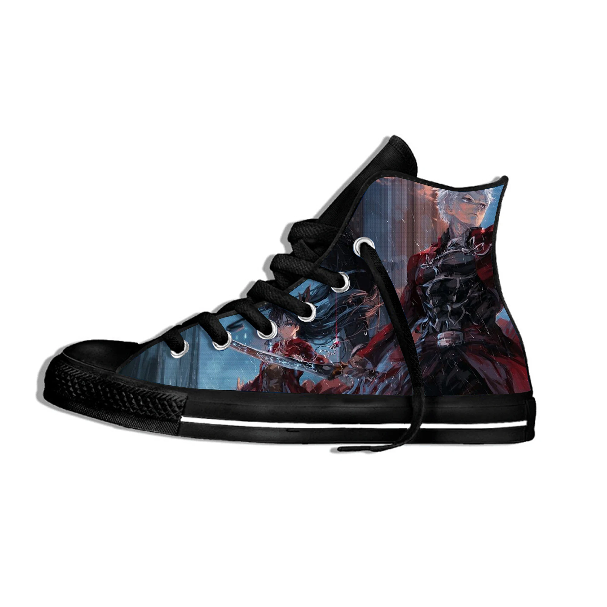 

Hot Anime Fate Stay Night 3D Print Lightweight Casual Fashion Shoes Flat Canvs Sneakers Breathable High Top