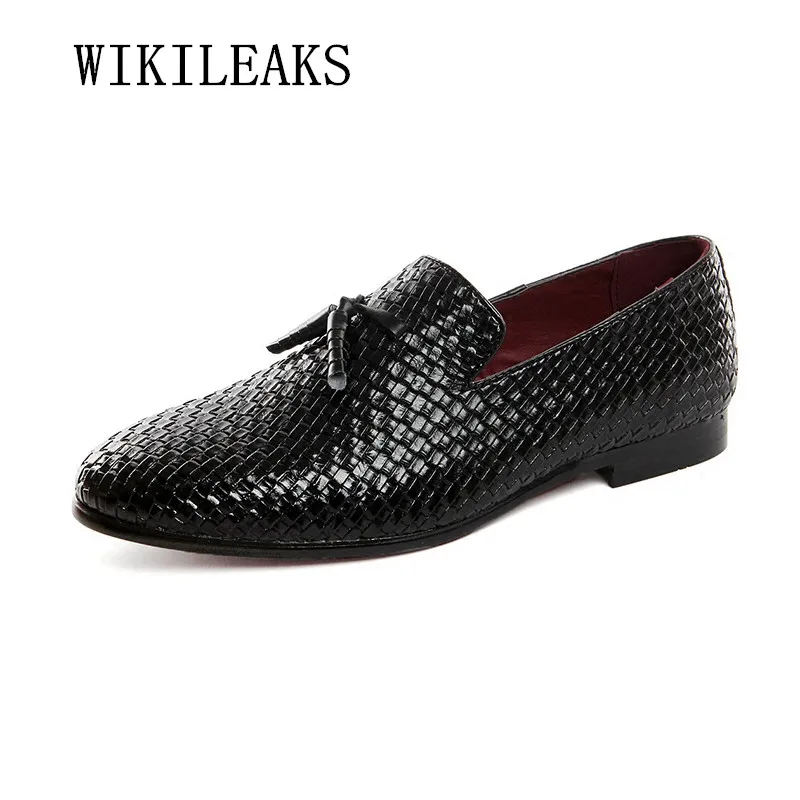 men shoes slip on loafers 2019 dress shoes men leather woven oxford shoes for men formal mariage wedding shoes zapatos hombre