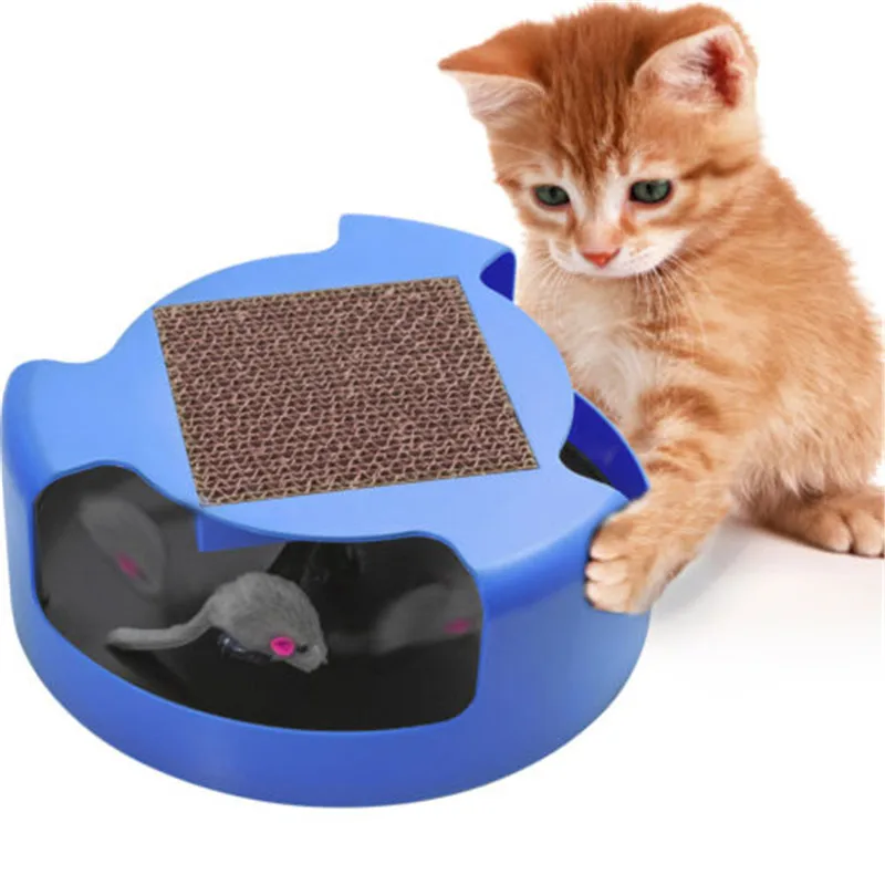 Кошка мышь игровая игрушка с когтеточкой коврик для щенка животное интерактивное обучение Повседневная забавная кошка игрушка