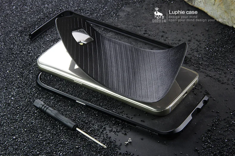 imágenes para Con Cuero Volver Pegatina Para Samsung Galaxy Caso de Lujo Exquisito Corte G930 G9300 S7 Pegatinas Casos Marco de Metal de Aluminio imágenes para Con Cuero Volver Pegatina Para Samsung Galaxy Caso de Lujo Exquisito Corte G930 G9300 S7 Pegatinas Casos Marco de Metal de Aluminio