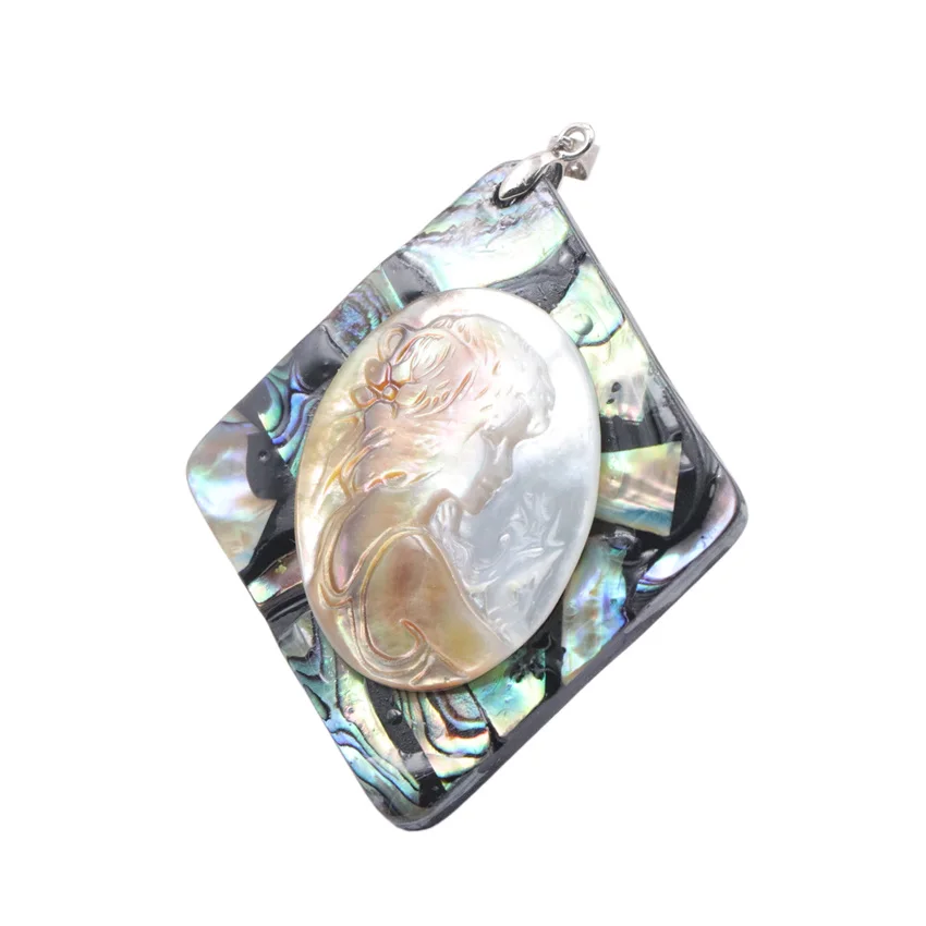 

Charm Large Accessories Pendant Natural Abalone Mother of Pearl Shell Drop Paua Shell Pendant Prayer Girl Women DIY Jewelry A882