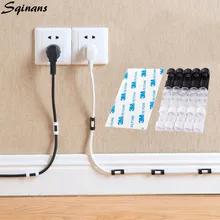 20 шт. провода клипсы для хранения Кабельный органайзер Пряжка управление Органайзер кабель провода крепления кабельный зажим линия передачи данных фиксированный инструмент