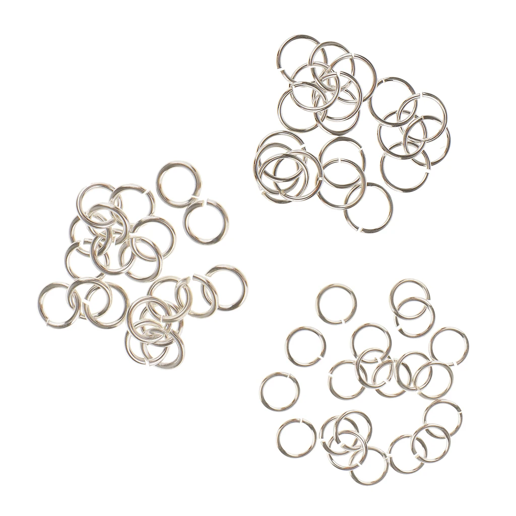 

60 Pcs Silver DIY Open Jump Rings 4mm 5mm 6mm Mixed Jewelry Findings Sterling for Jewelry Making with the Jump Rings Above