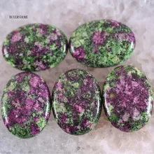 ; новое; без бирок камень 30x40MM натуральный красный зеленый цоизит шарик Кабина Кабошон 1 шт. RK1682